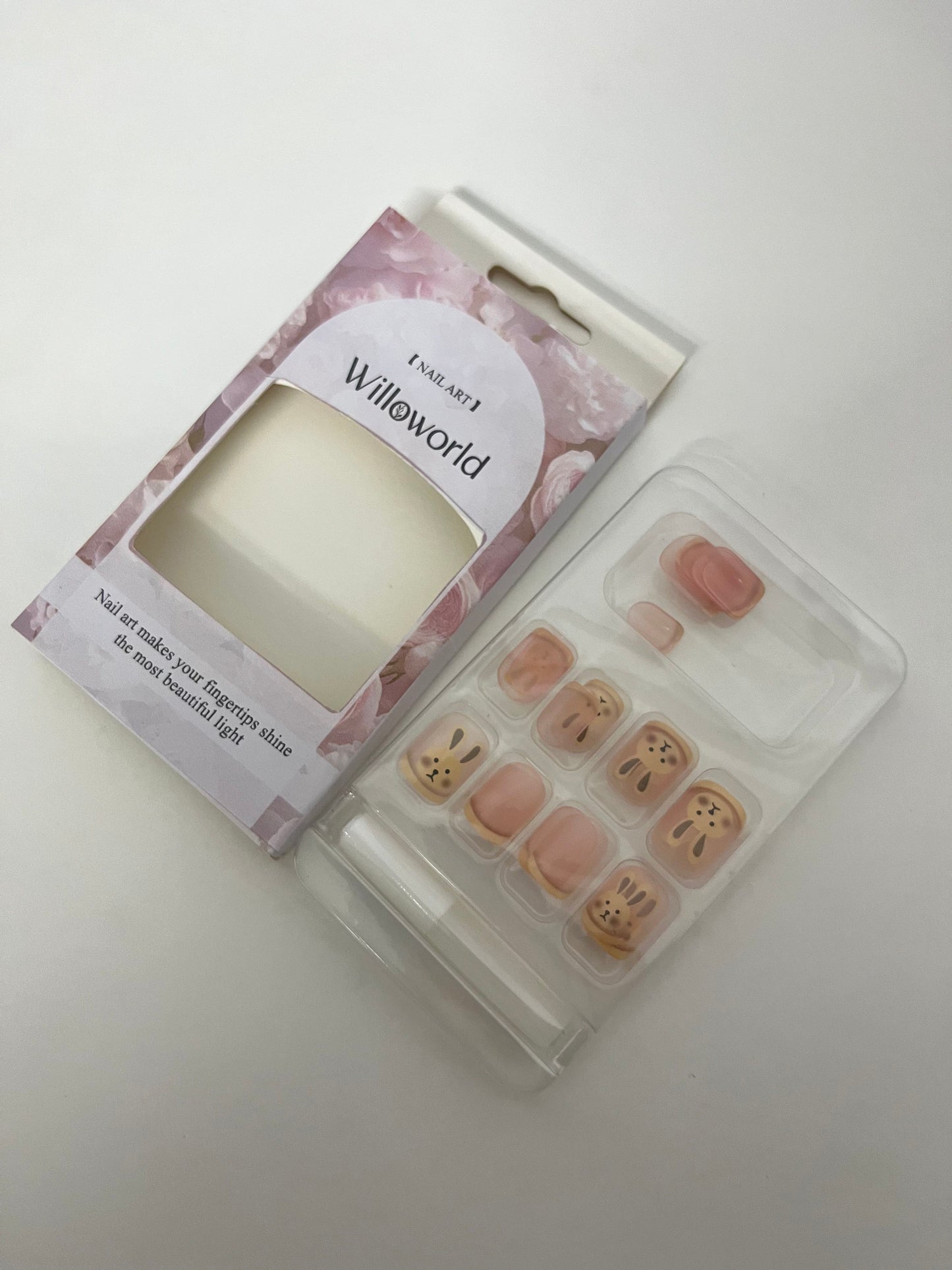 Willoworld False nails Cute Bunny Artistic Nail Tips Lovely & Healing Convenient & Exquisite A Quick Creator of Fingertip Cuteness