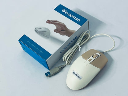 Windemon Wired Mouse, Silent Click, for Home & Office Use, Plug and Play, Compatible with Laptop/Desktop PC, USB Interface, Durable Office Assistant