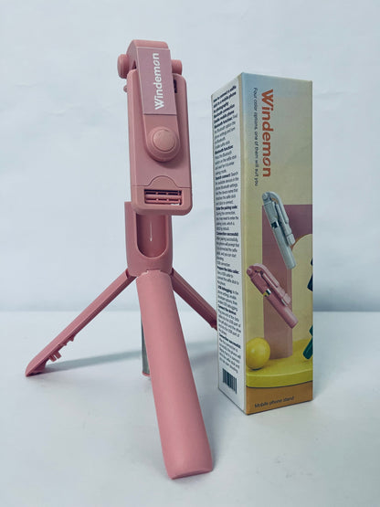 Windemon Selfie Stick, Extendable Selfie Stick Tripod with Wireless Remote and Tripod Stand Portable, Lightweight