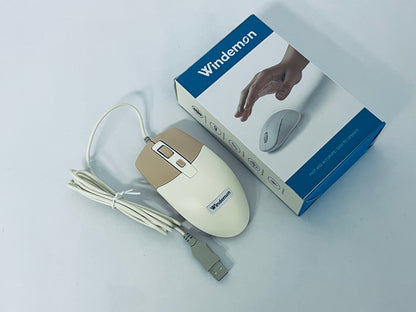Windemon Wired Mouse, Silent Click, for Home & Office Use, Plug and Play, Compatible with Laptop/Desktop PC, USB Interface, Durable Office Assistant