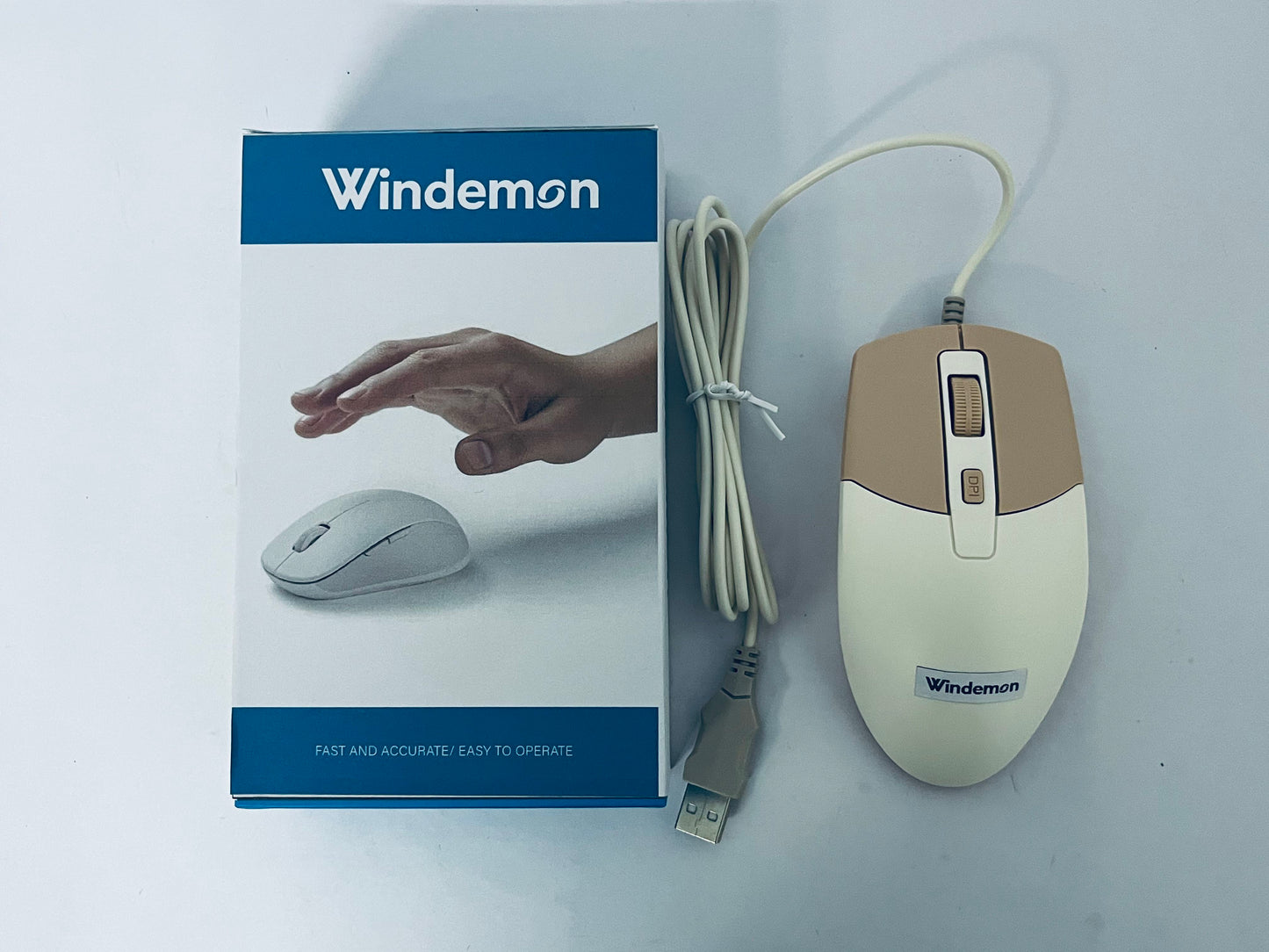 Windemon Wired Mouse, Silent Click, for Home & Office Use, Plug and Play, Compatible with Laptop/Desktop PC, USB Interface, Durable Office Assistant