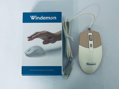 Windemon Wired Mouse, Silent Click, for Home & Office Use, Plug and Play, Compatible with Laptop/Desktop PC, USB Interface, Durable Office Assistant