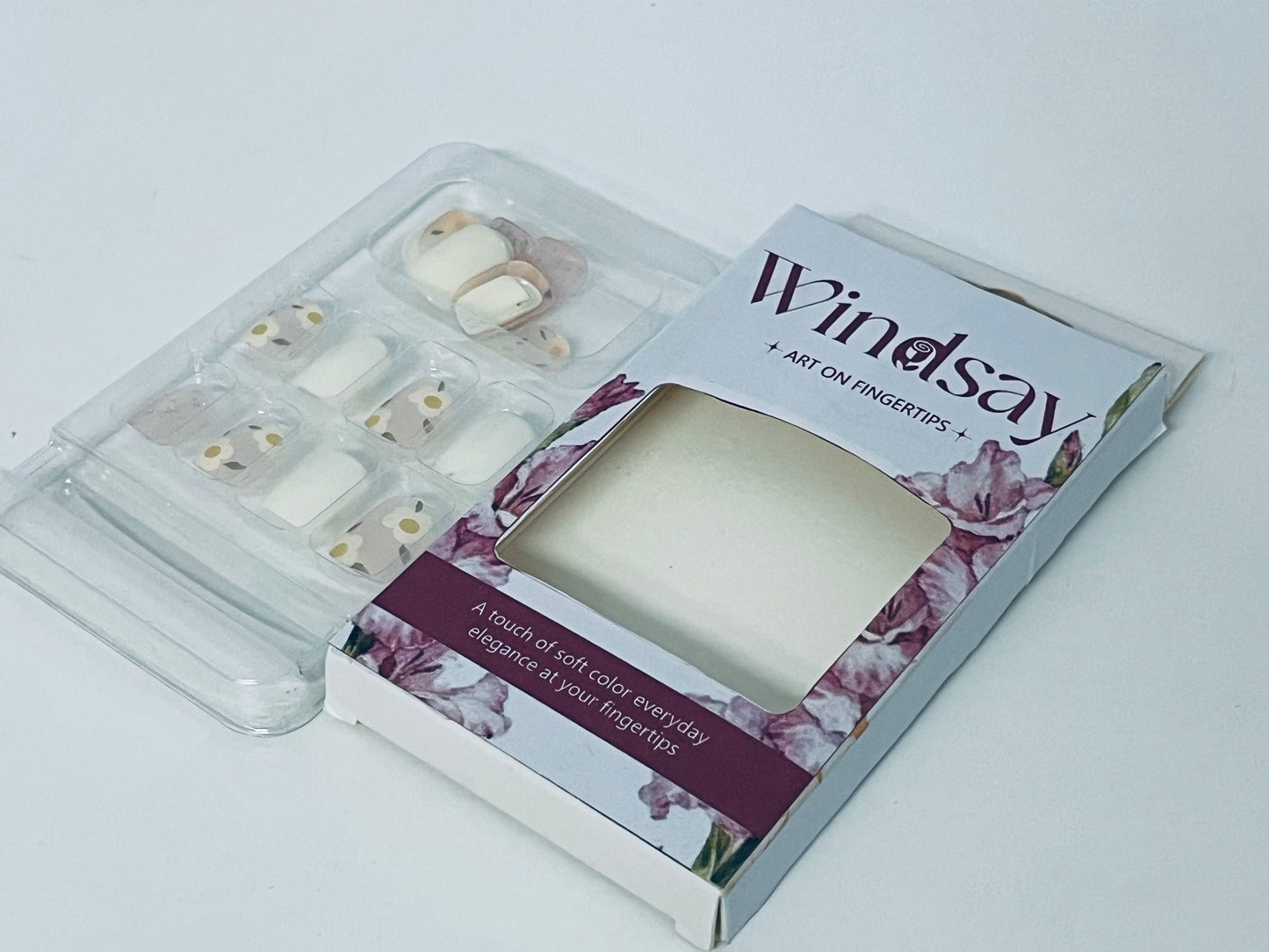Windsay Daisy Gentle Style Nail Art Stickers, Fingertip Art Quick Nail Beauty