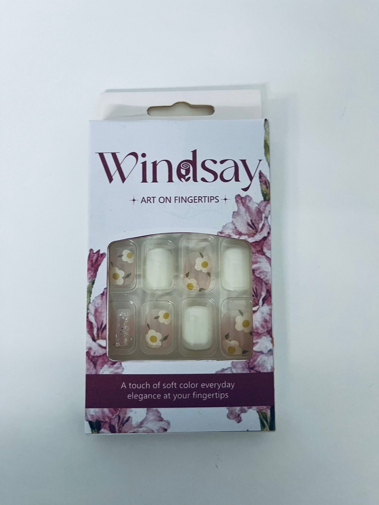 Windsay Daisy Gentle Style Nail Art Stickers, Fingertip Art Quick Nail Beauty