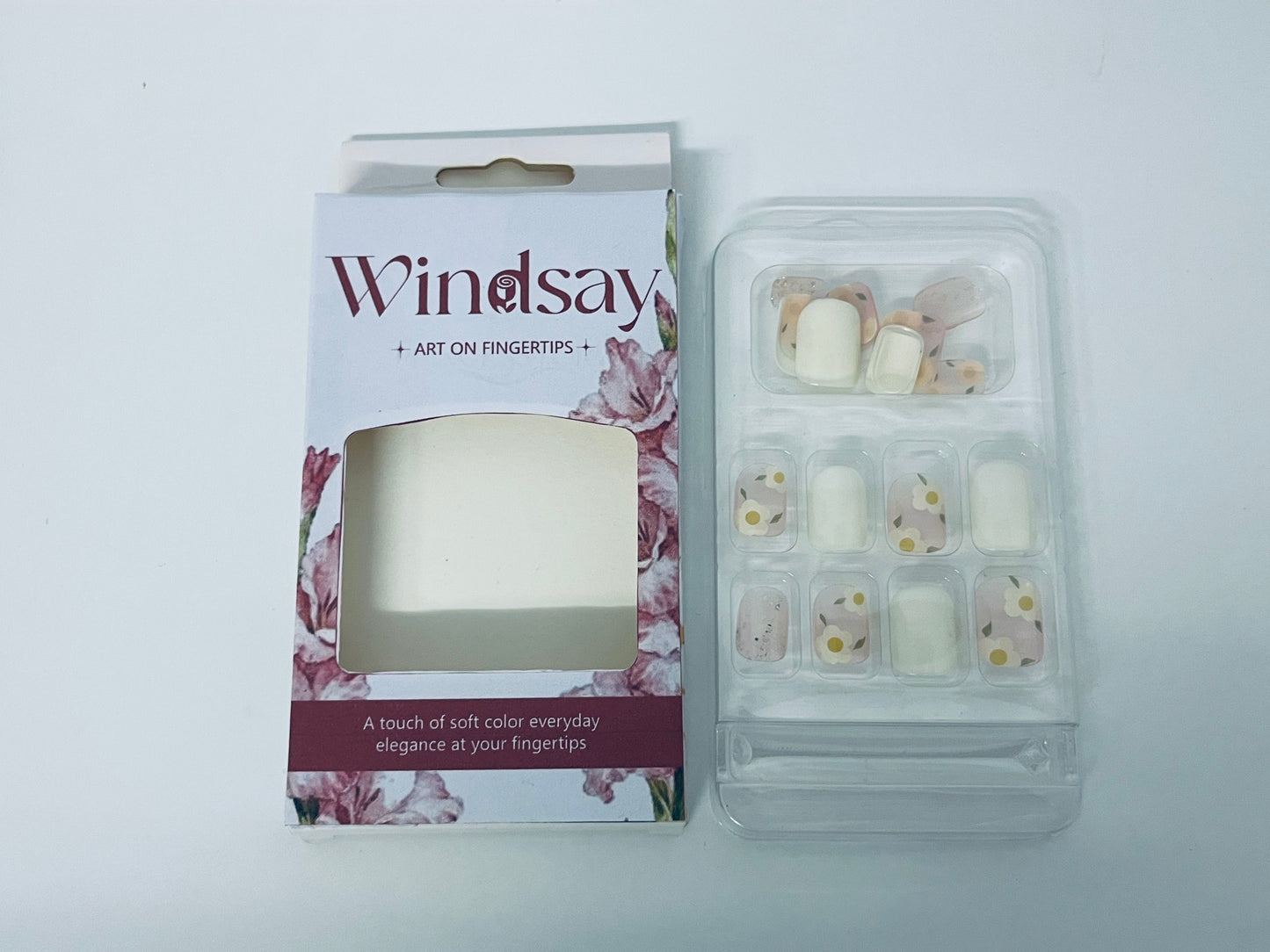 Windsay Daisy Gentle Style Nail Art Stickers, Fingertip Art Quick Nail Beauty