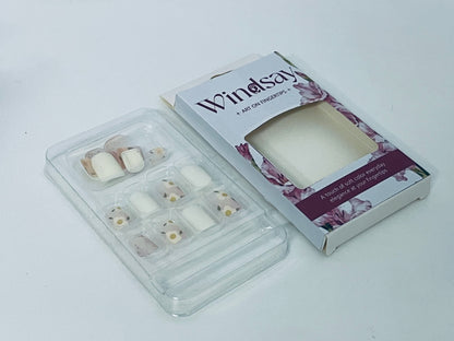 Windsay Daisy Gentle Style Nail Art Stickers, Fingertip Art Quick Nail Beauty