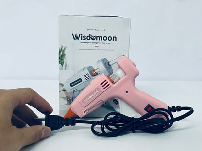 Wisdomoon Mini Hot Melt Guns Low Temp Glue with Burn Protection Fast Preheating 20 W