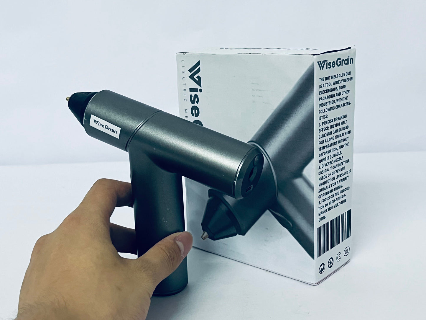 WiseGrain Hot melt glue guns while the balanced design allows the glue gun to stand upright for easy use and storage