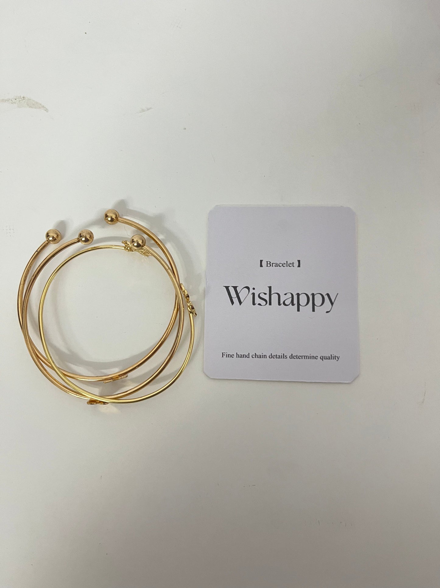 Wishappy 3Pcs Stackable  Bracelet Set - Hypoallergenic Open Cuffs for Casual & Formal Occasions
