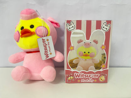 【Witsuper Plush toys】——Witsuper Duck in Pig Costume Plush Toy - Adorable Companion for Cozy Days