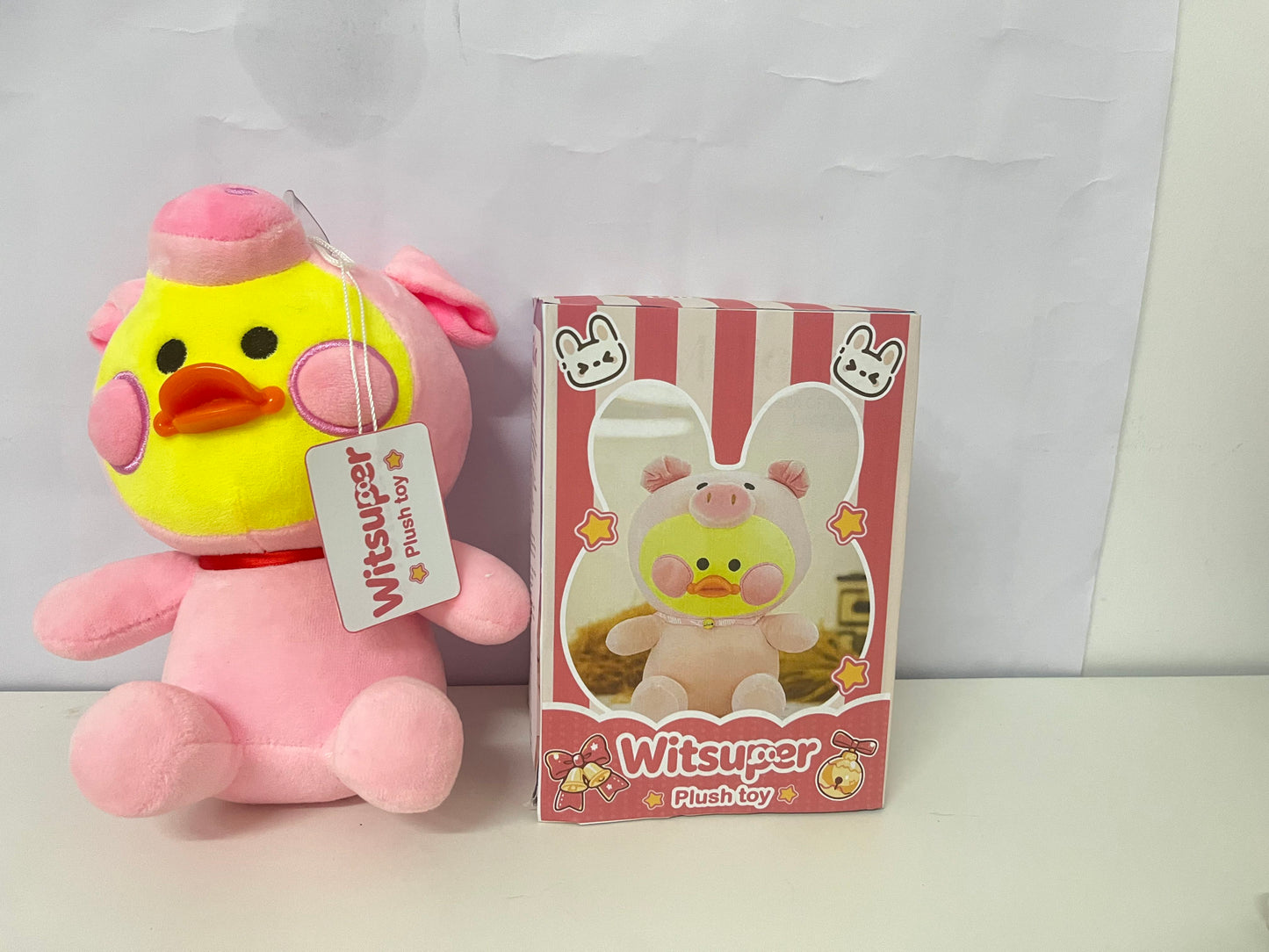 【Witsuper Plush toys】——Witsuper Duck in Pig Costume Plush Toy - Adorable Companion for Cozy Days