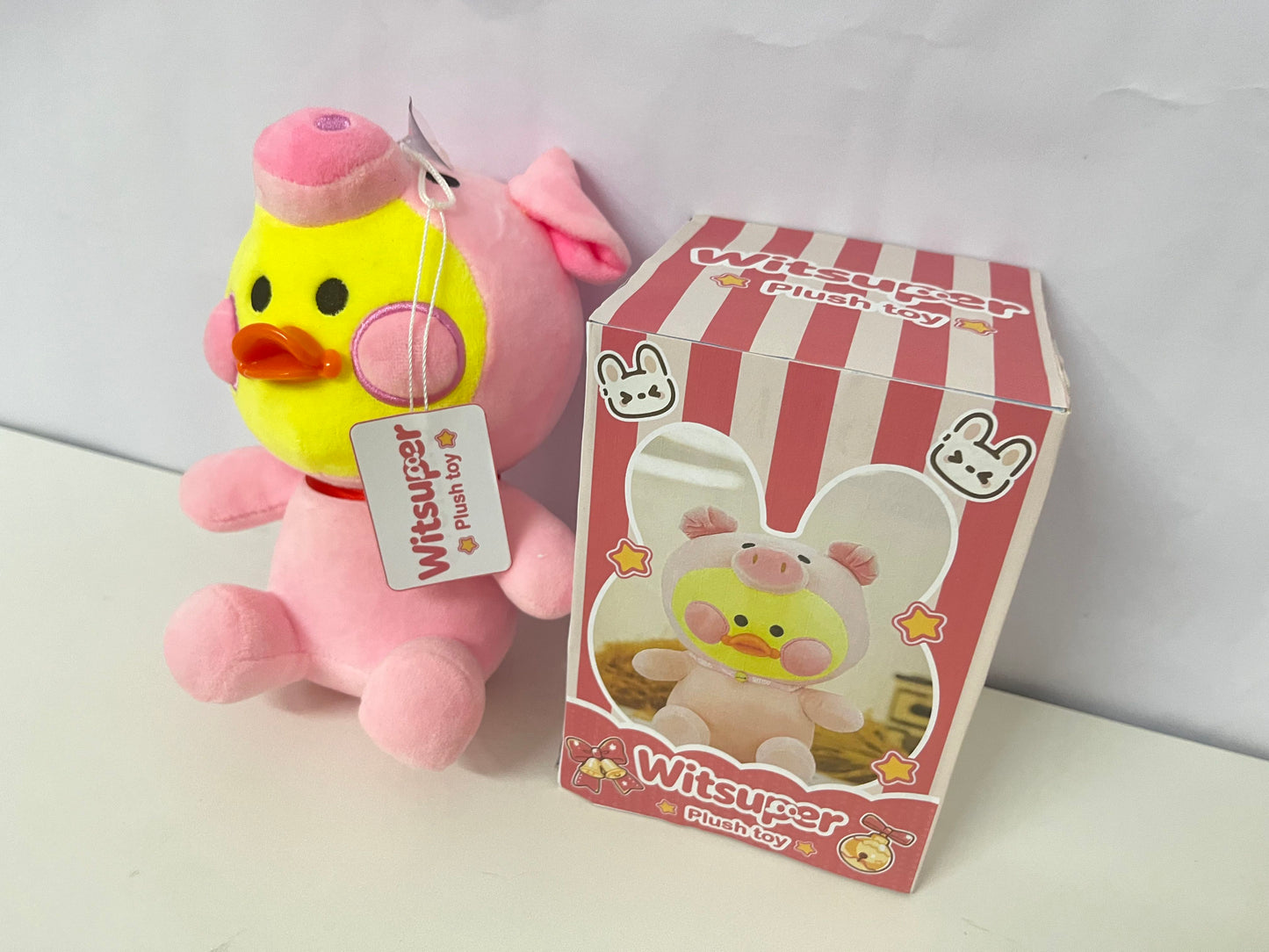 【Witsuper Plush toys】——Witsuper Duck in Pig Costume Plush Toy - Adorable Companion for Cozy Days