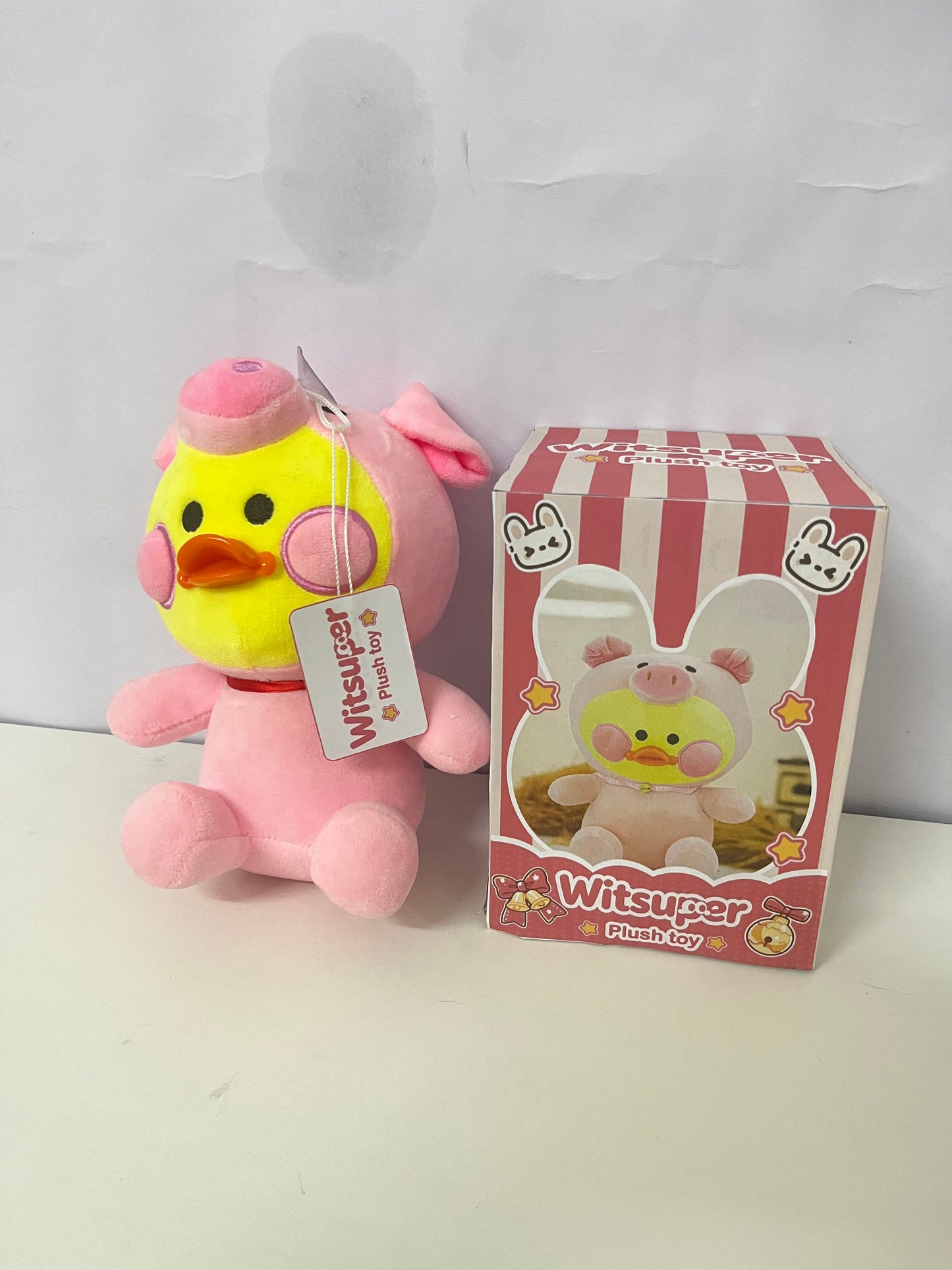 【Witsuper Plush toys】——Witsuper Duck in Pig Costume Plush Toy - Adorable Companion for Cozy Days