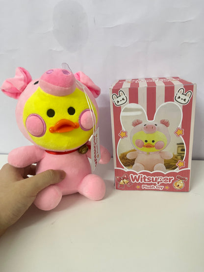 【Witsuper Plush toys】——Witsuper Duck in Pig Costume Plush Toy - Adorable Companion for Cozy Days