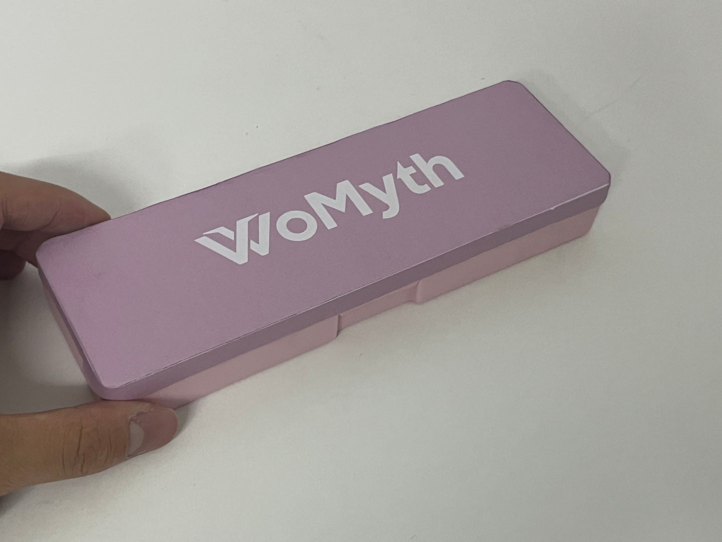 [WoMyth Pen boxes]——WoMyth Pink-Purple Color-Block Pencil Case - Minimalist Matte Finish Stationery Organizer