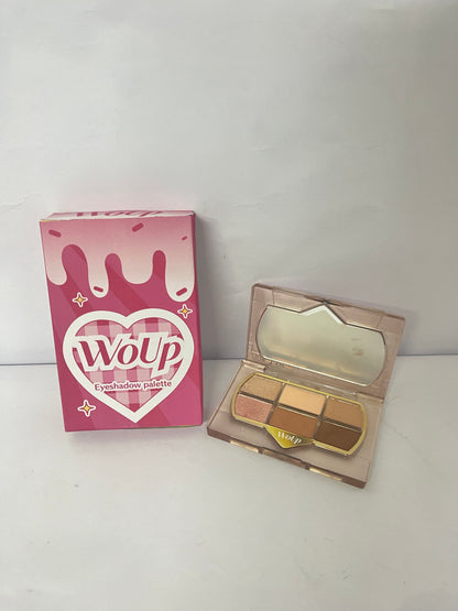 WoUp Glitter Eyeshadow Palette, 6 Colors Sparkle Shimmer & Matte Eye Shadow Highly Pigmented Waterproof Long Lasting Makeup Set
