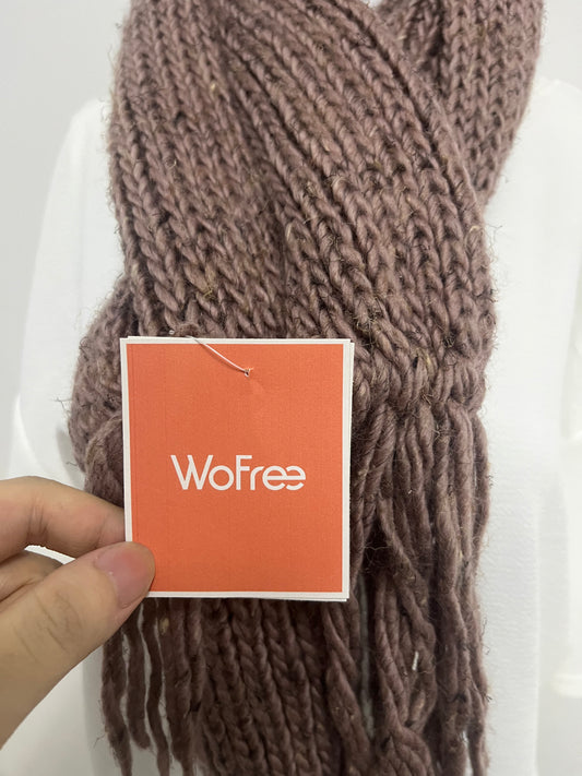 [WoFree Scarfs]-Chunky Knit Fringe Scarf - Autumn Winter Warmth & Atmosphere Neck Wrap