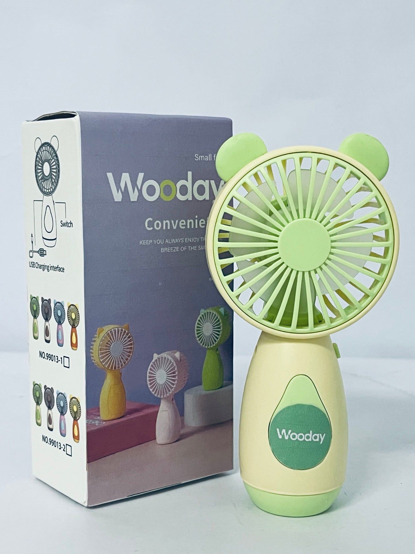 Wooday Mini Handheld Fan, Cute Bear Shape USB Rechargeable Fan Small Personal Portable Mini Fan Battery Operated Ergonomic Handle for Summer