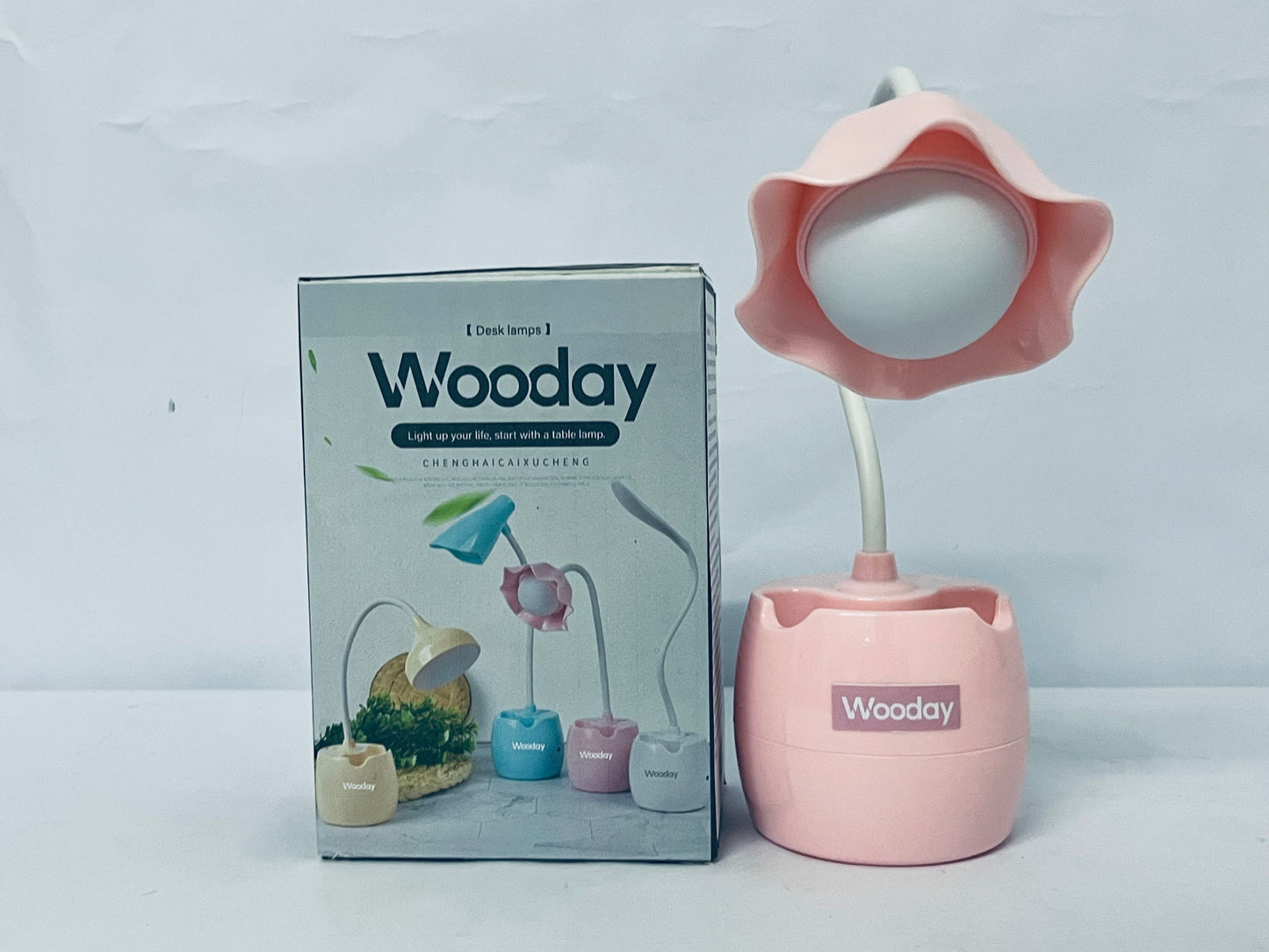 Wooday Flower Table Lamp for Bedroom,‎ LED Bedside Lamp Flexible Silicone Gooseneck Nightstand Lamp for Living Room Office Reading Kids Gift