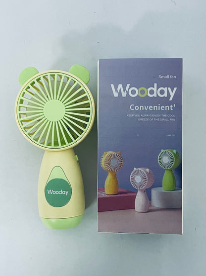 Wooday Mini Handheld Fan, Cute Bear Shape USB Rechargeable Fan Small Personal Portable Mini Fan Battery Operated Ergonomic Handle for Summer