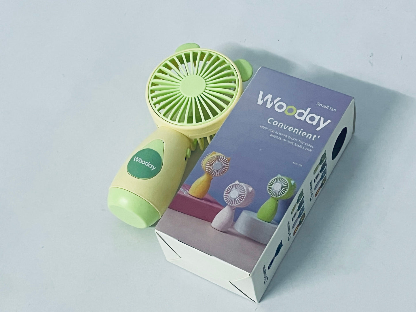 Wooday Mini Handheld Fan, Cute Bear Shape USB Rechargeable Fan Small Personal Portable Mini Fan Battery Operated Ergonomic Handle for Summer