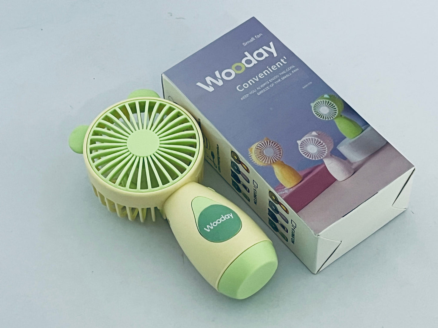 Wooday Mini Handheld Fan, Cute Bear Shape USB Rechargeable Fan Small Personal Portable Mini Fan Battery Operated Ergonomic Handle for Summer