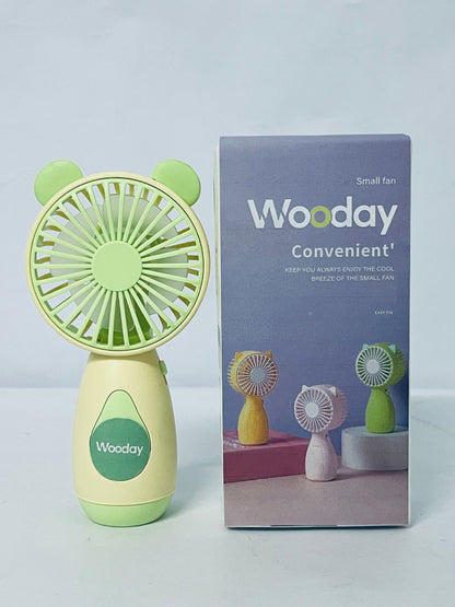 Wooday Mini Handheld Fan, Cute Bear Shape USB Rechargeable Fan Small Personal Portable Mini Fan Battery Operated Ergonomic Handle for Summer