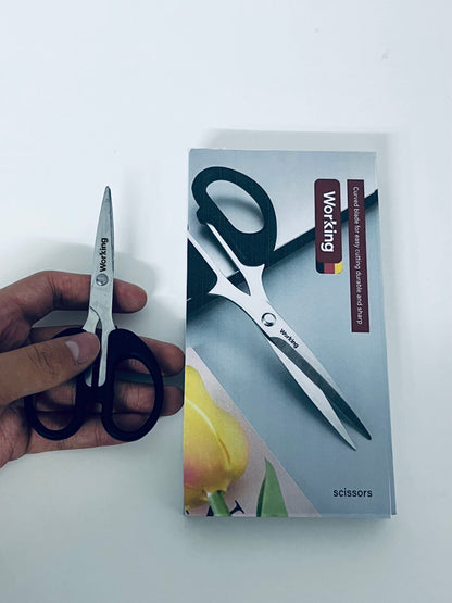 【Working Multipurpose Curved-Blade Scissors】—— Reliable Tool for Smooth Cutting Tasks