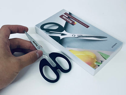 【Working Multipurpose Curved-Blade Scissors】—— Reliable Tool for Smooth Cutting Tasks