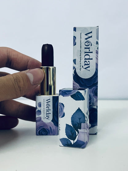 Worlday Purple Lipstick - Smooth Matte Formula for Bold, Long-Lasting Wear