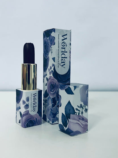 Worlday Purple Lipstick - Smooth Matte Formula for Bold, Long-Lasting Wear
