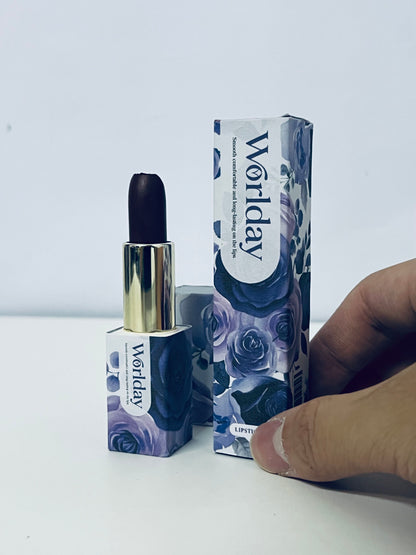 Worlday Purple Lipstick - Smooth Matte Formula for Bold, Long-Lasting Wear