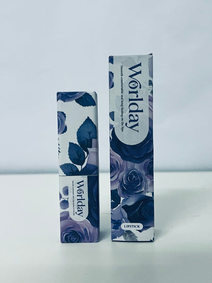 Worlday Purple Lipstick - Smooth Matte Formula for Bold, Long-Lasting Wear