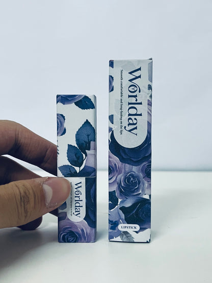 Worlday Purple Lipstick - Smooth Matte Formula for Bold, Long-Lasting Wear