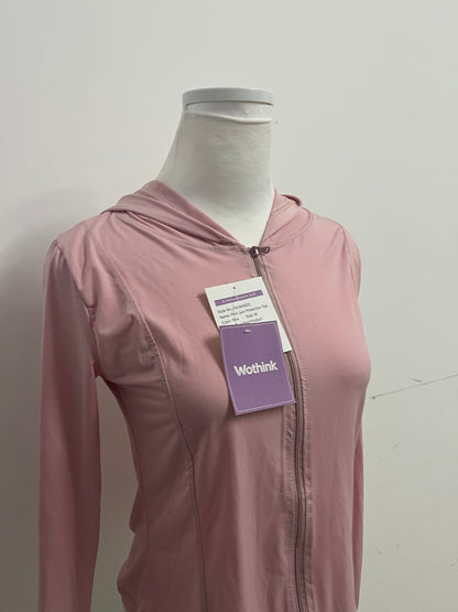 Wothink UPF 50+  Pink Sun Protection Athletic Top - Full-Zip Long-Sleeve