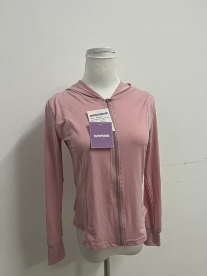 Wothink UPF 50+  Pink Sun Protection Athletic Top - Full-Zip Long-Sleeve