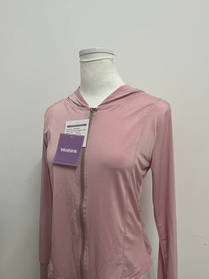 Wothink UPF 50+  Pink Sun Protection Athletic Top - Full-Zip Long-Sleeve