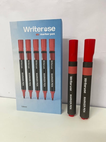 [Writerose Marker pens]——Red Marker Pen - 1.8mm Large-Capacity Oil-Based Marker