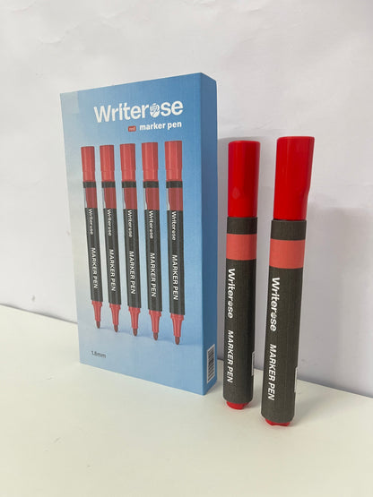[Writerose Marker pens]——Red Marker Pen - 1.8mm Large-Capacity Oil-Based Marker