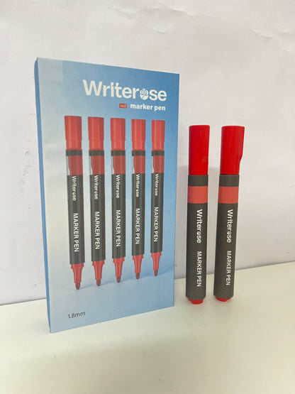 [Writerose Marker pens]——Red Marker Pen - 1.8mm Large-Capacity Oil-Based Marker