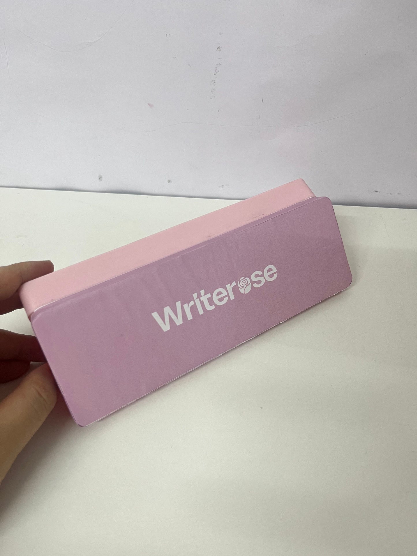 [Writerose Pen boxes]——Writerose Color-Block Pencil Case - Minimalist Large-Capacity Storage Box