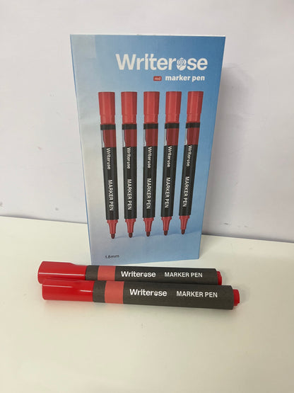 [Writerose Marker pens]——Red Marker Pen - 1.8mm Large-Capacity Oil-Based Marker
