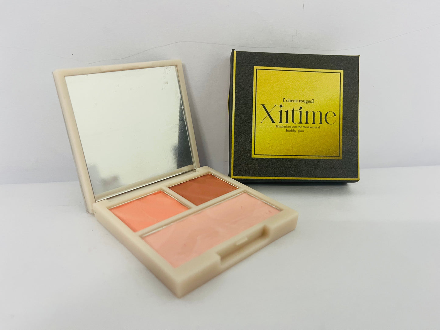 Xiitime Blusher Palette - Afternoon Tea_Warm FLavor | Soft Pink, Peach, Lavender, 3 Shades Palette, Matte Powder, Face & Cheeks, For All Skin Tones, Powdery Finish, Lightweight Formula