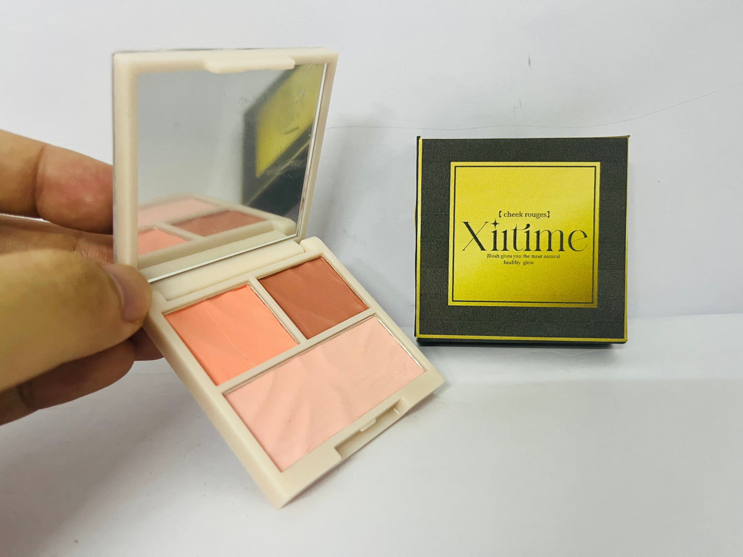 Xiitime Blusher Palette - Afternoon Tea_Warm FLavor | Soft Pink, Peach, Lavender, 3 Shades Palette, Matte Powder, Face & Cheeks, For All Skin Tones, Powdery Finish, Lightweight Formula