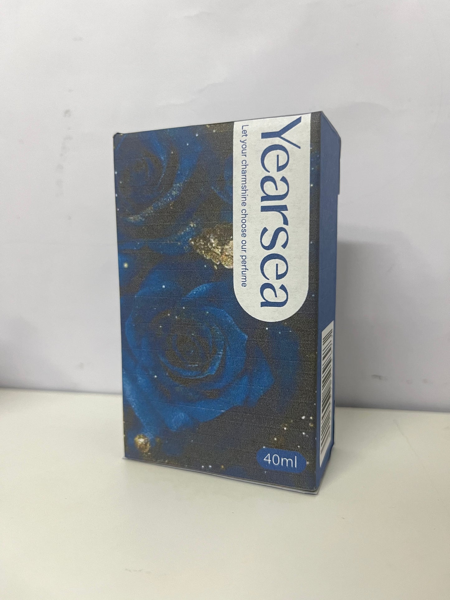 Yearsea Eau de Parfume – 40ml Black Glass Bottle with Blue Rose Artistic Print, Long-Lasting Luxury Fragrance