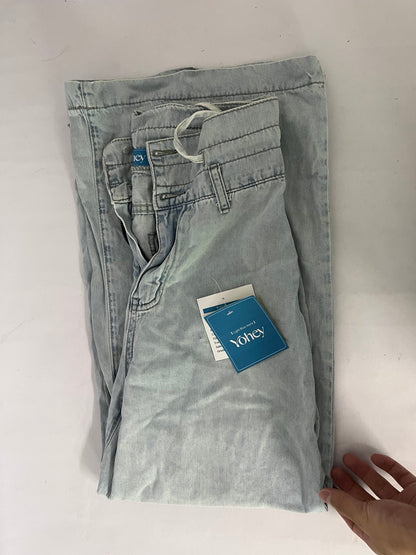 Yoney Light Blue Washed Jeans: A Sincere Combination of Retro Style and Comfortable Wearing