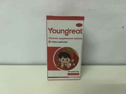 Youngreat Kids’ Vitamin Supplement Tablets 120g Strawberry Flavor A Fun Health Item for Daily Nutritional Support
