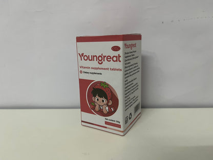 Youngreat Kids’ Vitamin Supplement Tablets 120g Strawberry Flavor A Fun Health Item for Daily Nutritional Support