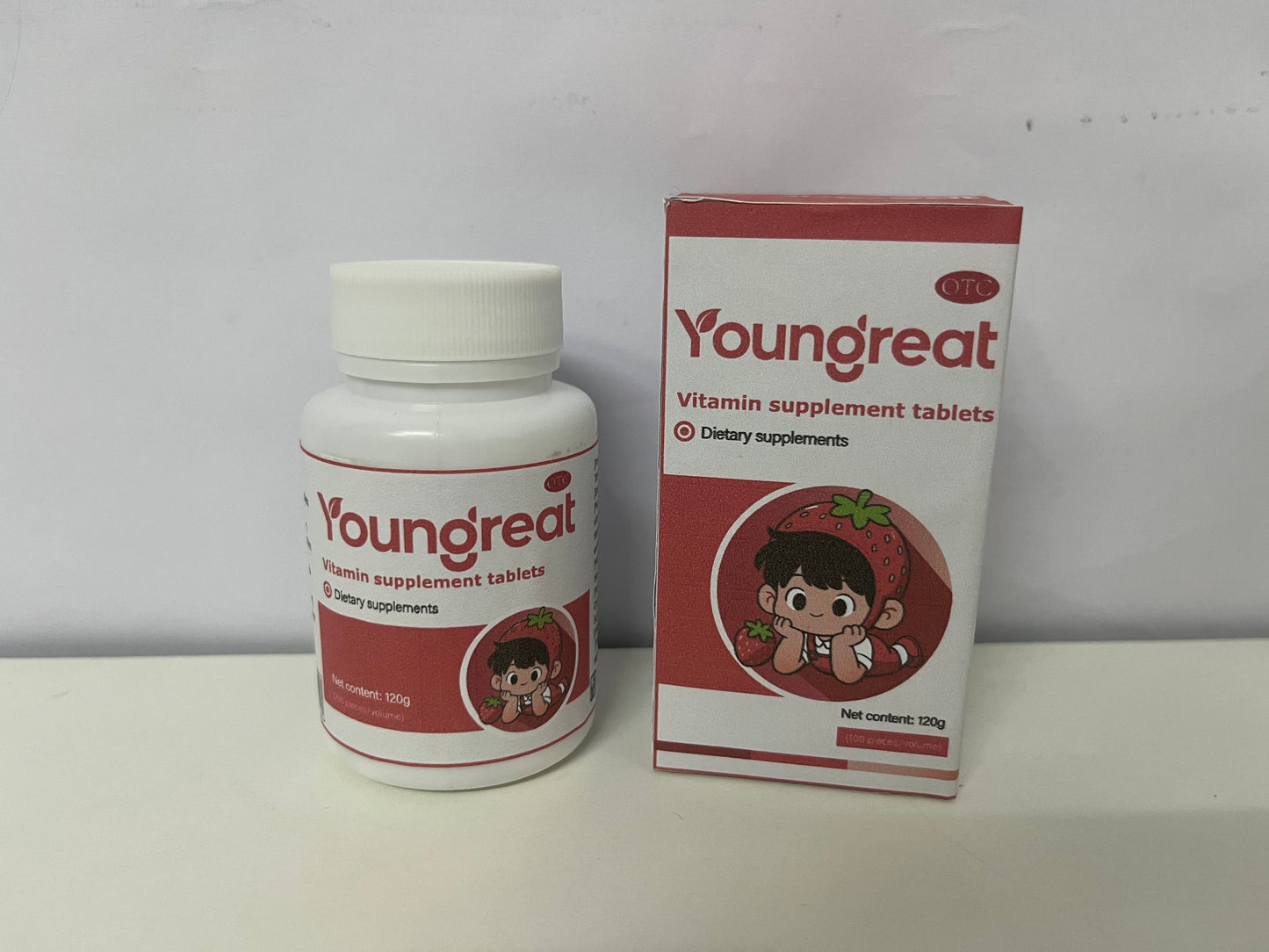 Youngreat Kids’ Vitamin Supplement Tablets 120g Strawberry Flavor A Fun Health Item for Daily Nutritional Support