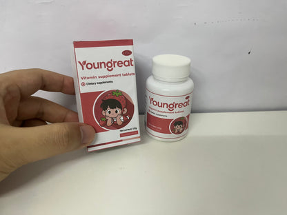 Youngreat Kids’ Vitamin Supplement Tablets 120g Strawberry Flavor A Fun Health Item for Daily Nutritional Support